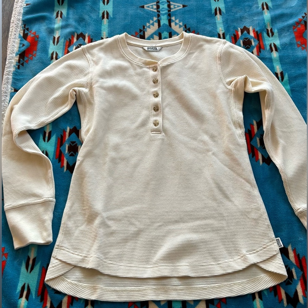 Eddie Bauer Cream Long Sleeve Henley